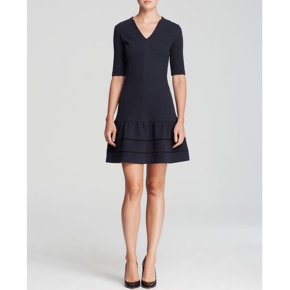 Rebecca Taylor Dresses & Skirts - REBECCA TAYLOR Birdseye V-Neck Flounce Dress